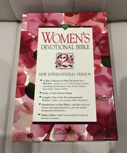 Vintage 1990 Neu im Karton Damen Andachtsbibel Hardcover in Box Zondervan rosa - Bild 1 von 13