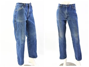 80s Vintage Rustler Jeans Medium Stone Wash Straight Leg High Waist Womens 16 - Picture 1 of 7