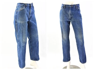 80-е винтажные джинсы Rustler средний камень стирка прямые штанины высокая талия женские 16 - Изображение 1 из 4
