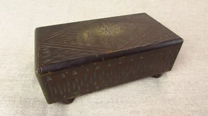 Handcarved Wooden Puzzle Music Box, Lily Flower Motifs – FAULTY - Picture 1 of 11