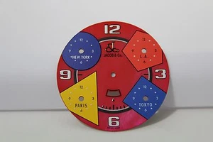 JACOB & CO AUTHENTIC 47MM RED MOTHER OF PEARL DIAL W. PRIMARY COLOR TIME ZONES  - Picture 1 of 2
