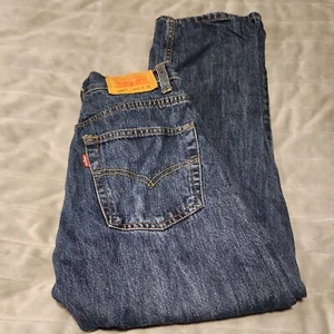 Levi's 550 Relaxed Fit Blue Jeans Youth Boys 26x26 size 16 Slim 100% Cotton - Picture 1 of 8