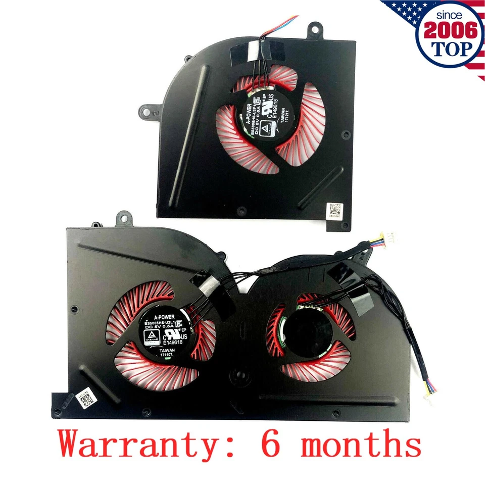 THINKPAN CPU GPU Cooling Fan for MSI GS63 GS63VR GS73 GS73VR MS-16K2 BS5005HS-U2F1 U2L1