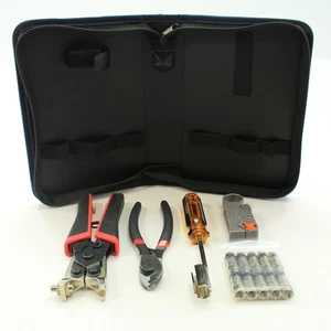 Platinum Tools 90134 Sealsmart Pro Kompression Koax Kit mit Nylon Reißverschluss Etui - Bild 1 von 9