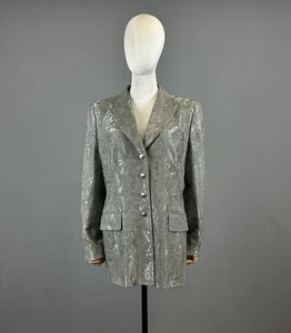 ESCADA Margaretha Ley Vintage Silk Floral Embroidered Blazer Jacket Size Size 40 - Picture 1 of 13