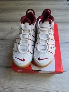 NIKE AIR MORE UPTEMPO PS White Red Sneakers US 2.5 UK 2 Eur 34 FJ287100 New - Picture 1 of 7