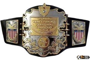 Cinturón de título réplica del Campeonato Mundial de Lucha Pesada AWA 4 mm zinc adulto - Imagen 1 de 5