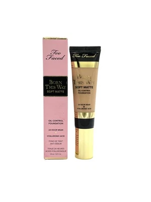 TOO FACED BORN THIS WAY~SOFT MATTE FOUNDATION~ALMOND~OIL CONTROL~FULL SIZE~NIB! - Image 1 of 4