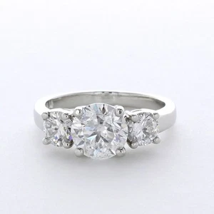 4.89ct E-SI2 Round Natural Certified Diamonds 18k Gold Classic Engagement Ring - Picture 1 of 17