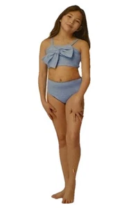 Bikini Habitual Girl azul 2 piezas talla 14 factor de protección UV 50 precio de venta sugerido por el fabricante 52 USD - Imagen 1 de 3