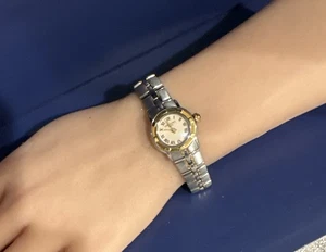 Woman’s RaymondWeil Parsifal 18k YellowGold&SteelCase22mm Quartz Watch Needs - Picture 1 of 9