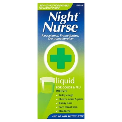 HALEON Night Nurse Liquid 160 ml - To Recover From Cold And Flu While You're Asleep -