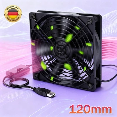 120 mm Lüfter PC Fan Gehäuselüfter Leise Ventilator 5V lüfter PC Gehäuselüfter - Bild 1 von 4