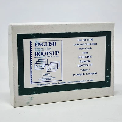 English From the Roots Up Vol 1 Greek - Latin by Lundquist Cards 1993 Complete  - Image 1 of 4
