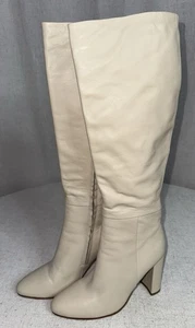 Revolve Tony Bianco Bellez Damen 7,5 Stiefel Leder Absatz Vanille Venice Creme - Bild 1 von 11
