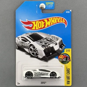 Hot Wheels Zotic White with Black Tribal Graphics HW Art Cars 3/10 37/365 - Picture 1 of 9