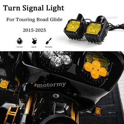 Luz de circulación LED de señales de giro delanteras para Harley Road Glide ST FLTRXST 2022-2023 Foto 1 de 4