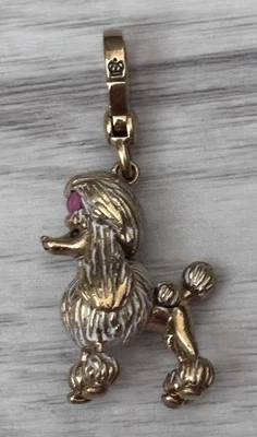 RARO Juicy Couture Oro Caniche Dije Esmalte Rosa Colgante Cierre Langosta Y2K Glamour Foto 1 de 4