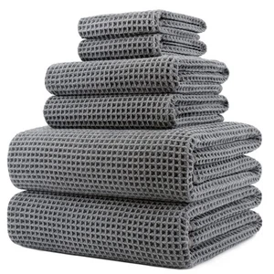 Oversize, 60 x 30 in., Quick Dry Lint Free Microfiber Bath Towel Set, 6 Piece... - Picture 1 of 5