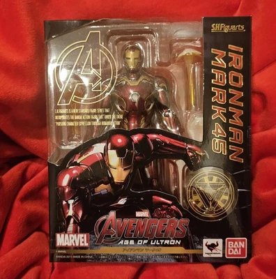 Iron Man The Avengers Age of Ultron S.H. Figuarts Iron Man Mark 45 Figure CIB - Image 1 of 2