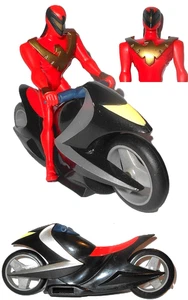 BATMAN The Animated Series NIGHTWING motorcycle 1998 red batcycle team cycle dc - Picture 1 of 11