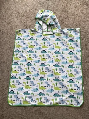 Children’s Hooded Microfibre Poncho For Bath, Swimming Or Beach - Length 29 Inch - Image 1 of 4