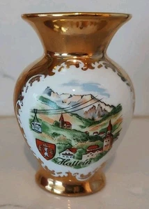 Miniatur Vintage Austin Vase gold bemalt - Bild 1 von 4