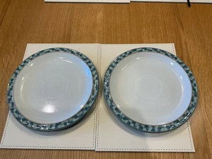 Denby Azure Shell Salad / Dessert Plates x 2 Stoneware Tableware New Other Lot B - Picture 1 of 12