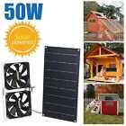 Ventilateur à double échappement énergie solaire domestique 50 W 12 V pour petits animaux de compagnie volaille hangar de camping-car