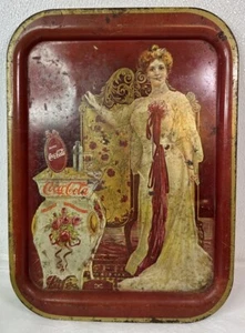 Vintage Coca Cola Metal Tray Lillian Nordica Opera Singer - Picture 1 of 10
