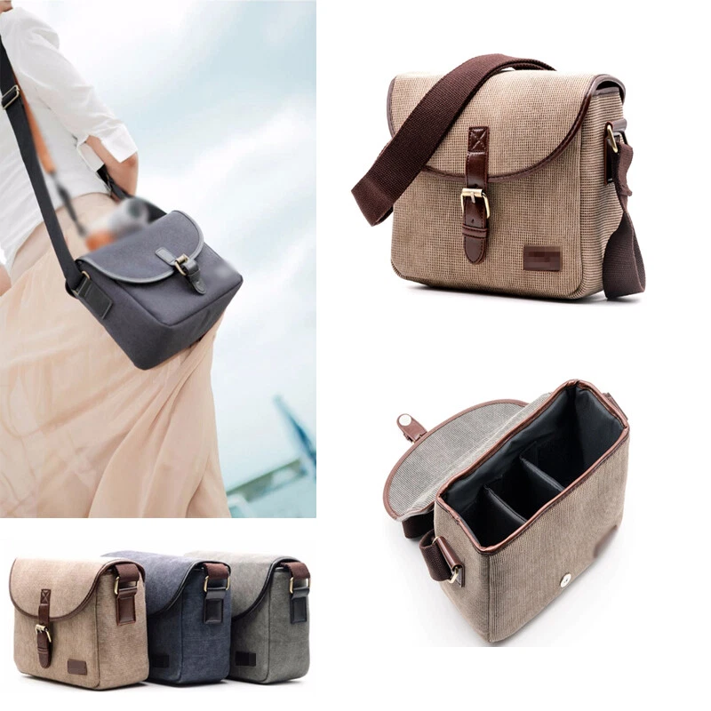 Bolso bandolera acolchado con inserción para cámara para DSLR SLR Foto 1 de 4