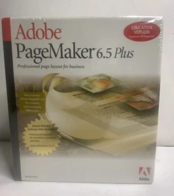 Adobe PageMaker 6.5 Education Version for Windows NEW SEALED - Image 1 of 4