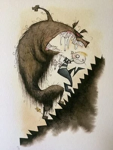GRIS GRIMLY “Grimericks” Limited Edition Art PRINT Numbered 3/10 - Picture 1 of 6