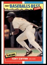 1987 Fleer Sluggers vs Pitchers. Tony Gwynn San Diego Padres #17.