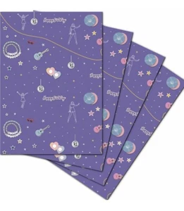4 Happy Birthday Wrapping Paper Swiftie Inspired Giftwrap Guitar Vinyl Pop Music - Picture 1 of 2