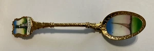 Vintage Souvenir Spoon Mockba Moscow Russia Collectible Goldtone F55N - Picture 1 of 6