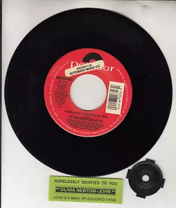 OLIVIA NEWTON-JOHN Hopelessly Devoted To You GREASE 7" 45 rpm vinyl record - Picture 1 of 1