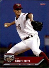 2011 Wisconsin Timber Rattlers Choice #2 Daniel Britt - EX Whiteville NC Card