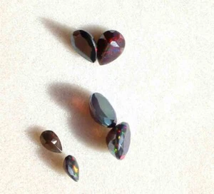 Ethiopian Welo Natural Black Opal Pear Cut Gemstone 2.20 Ct - Picture 1 of 2