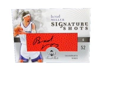 Brad Miller 2005-06 UD Sweet Shot Ball Skin ¡Autógrafo auténtico! Kings C Auto-v2 Foto 1 de 2