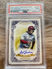 2021 ONYX VINTAGE EXTENDED SAL FRELICK AUTO BLUE INK /400 BREWERS RC PSA 9 POP 1