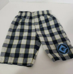 Despicable Me Boy's Toddler Size 3T Shorts Blue Yellow White Plaid - Picture 1 of 5