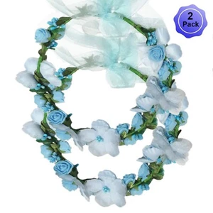 Flower Crown Headband Wreath Garland Hair Bands Floral Wedding Bridal Hair Ho... - Picture 1 of 6