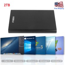 Portable USB 3.0 2TB External Hard Drive Disks SATA HDD 2.5" Fit For PC Laptop S