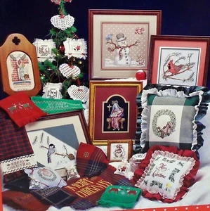 Vintage 1987 A Cross My Heart Christmas Cross Stitch Pattern Booklet - Picture 1 of 4