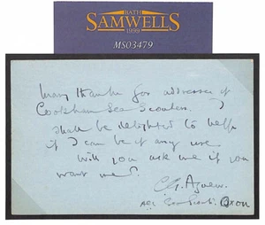 GB Card SCOUTING Wallis Correspondence COOKHAM SEA SCOUTS Henley 1937 MS3479 - Picture 1 of 3