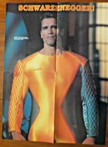 Arnold Schwarzenegger Running Man Bruce Lee 2 Sided Poster 16"x21" movies 1987 - Picture 1 of 2