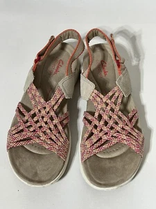Clark's Collection Ultimate Comfort Sandals Coral Women 8.5 M - Picture 1 of 7
