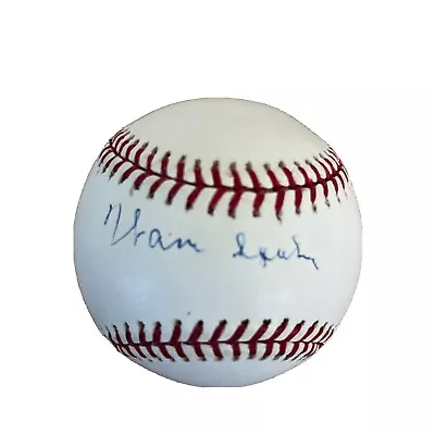 Warren Spahn HOF Braves Signed Autograph Charles Feeney NL Baseball - Image 1 of 4