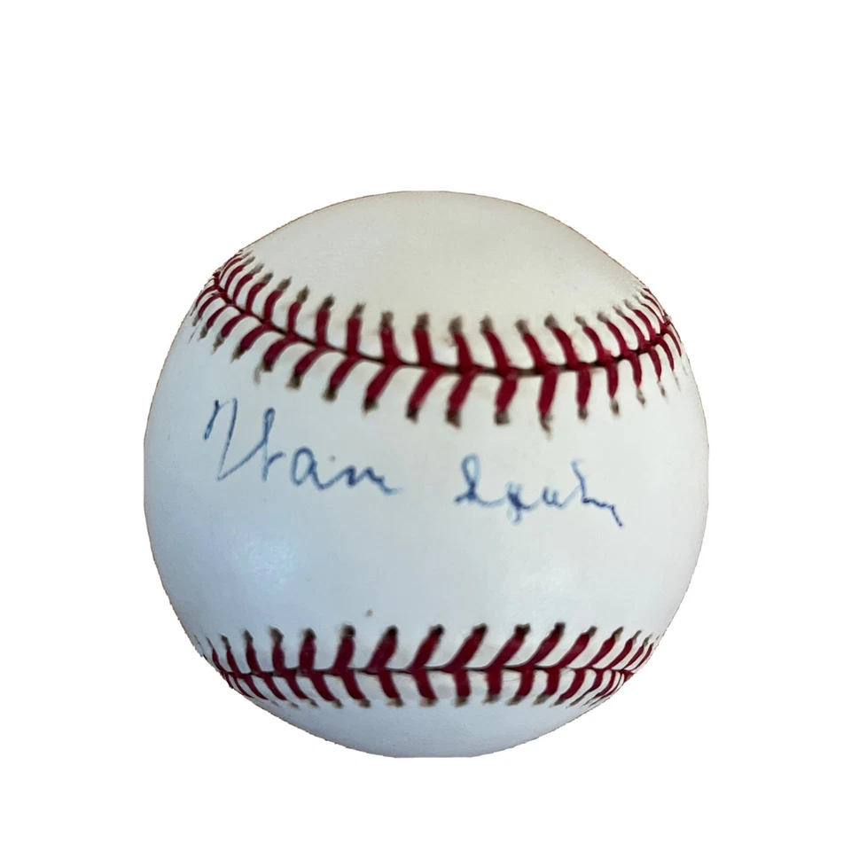 Warren Spahn HOF Braves Signed Autograph Charles Feeney NL Baseball - Image 1 of 4